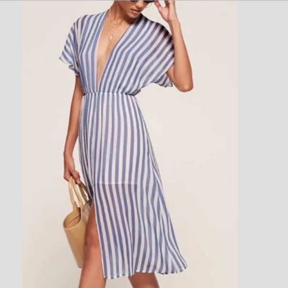 REFORMATION Positano Midi Dress- XS